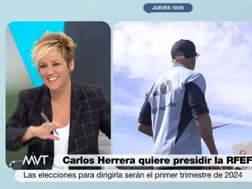 Cristina Pardo imagina qué pasaría con la selección si Carlos Herrera fuera presidente de la RFEF durante la Feria de Abril