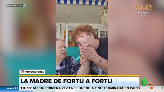 Así reacciona la madre de Fortu cuando su hijo le da un beso porque le duele la muñeca: "¡Qué haces, atontao!" Así reacciona la madre de Fortu cuando su hijo le da un beso porque le duele la muñeca: "¡Qué haces, atontao!"