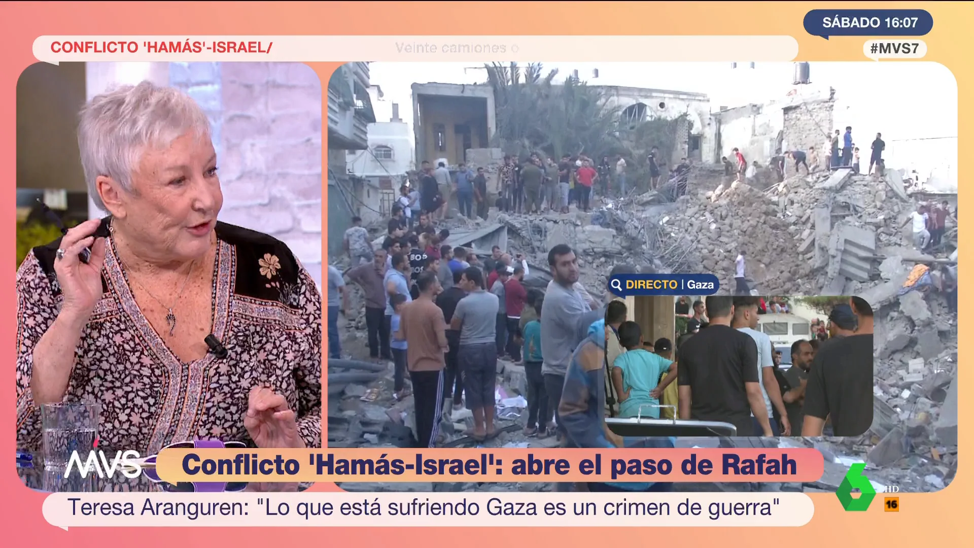 Teresa Aranguren denuncia crímenes de guerra en Gaza Teresa Aranguren denuncia crímenes de guerra en Gaza