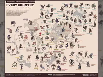 El mapa con las leyendas urbanas más terroríficas de cada país del mundo por Halloween 2023 El mapa con las leyendas urbanas más terroríficas de cada país del mundo por Halloween 2023
