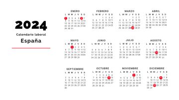 El calendario laboral de España para 2024: 12 festivos nacionales, nueve comunes en toda España
