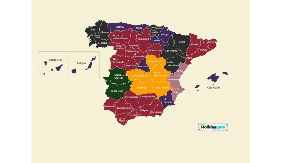 Mapa con los mejores pueblos de España para celebrar Halloween