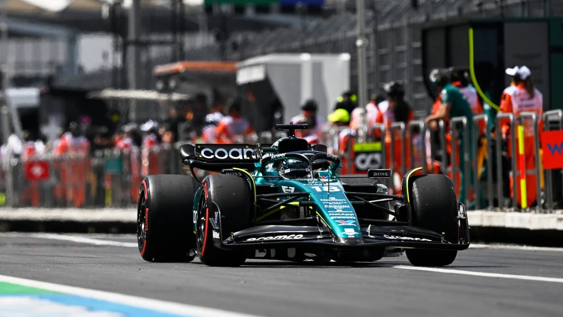 Lance Stroll, con el Aston Martin