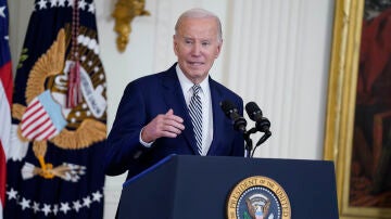 El presidente de Estados Unidos, Joe Biden, durante su comparecencia