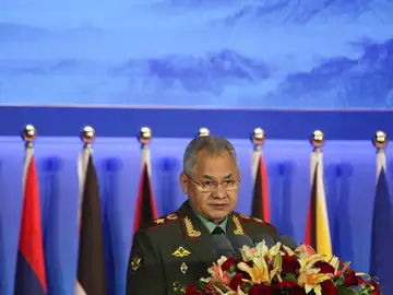 El ministro de Defensa ruso, Sergei Shoigu, en el Foro Xiangshan de Pekín (China) el 30 de octubre de 2023