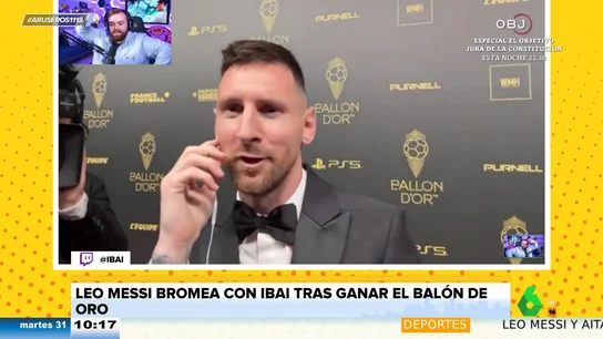 Leo Messi e Ibai Llanos Leo Messi e Ibai Llanos