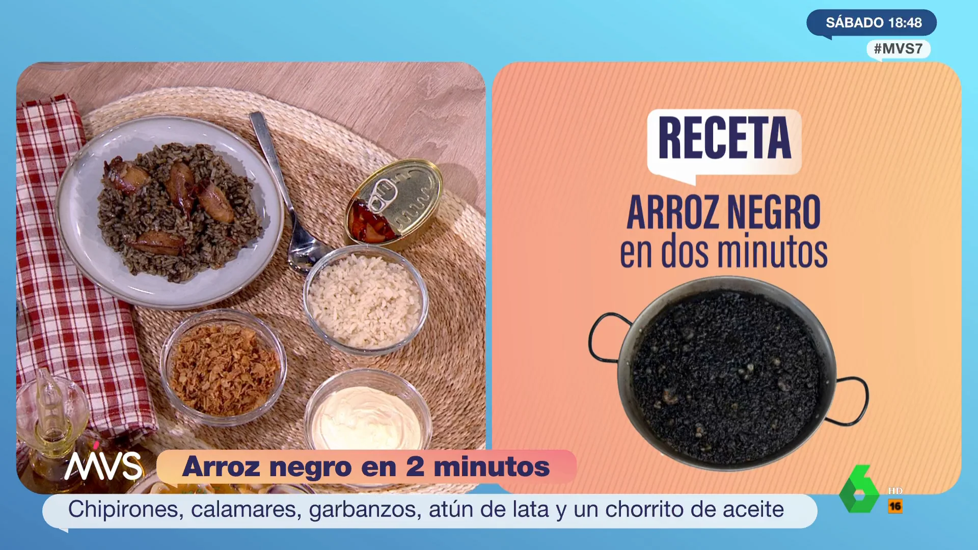 Gipsy Chef cocina arroz negro con chipirones en MVS 