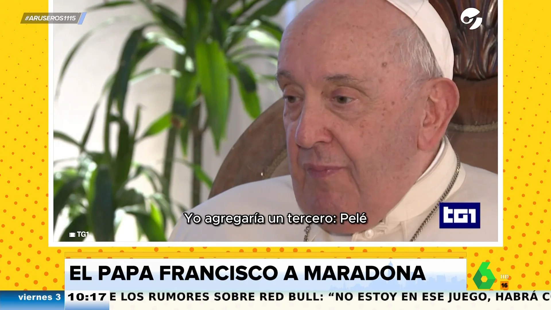 El papa Francisco, tajante contra Maradona: "Como jugador fue un grande, pero como hombre fracasó"