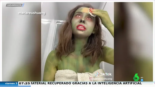 El disgusto de una chica cuando al desmaquillarse en Halloween se queda amarilla: "Como se me quede la cara como un Simpson..." El disgusto de una chica cuando al desmaquillarse en Halloween se queda amarilla: "Como se me quede la cara como un Simpson..."