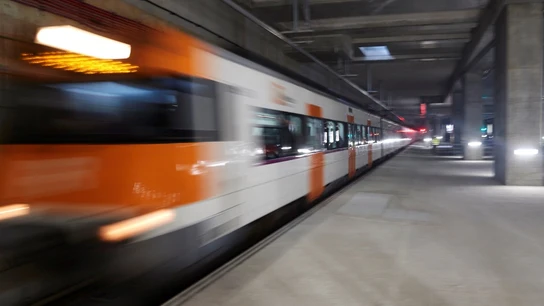 Imagen de archivo de un tren de la línea de Rodalies. Imagen de archivo de un tren de la línea de Rodalies.