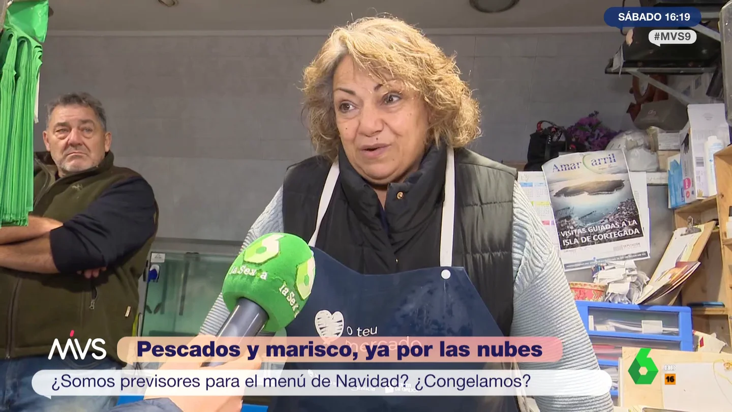 La previsión de una pescadera de cara a Navidad La previsión de una pescadera de cara a Navidad