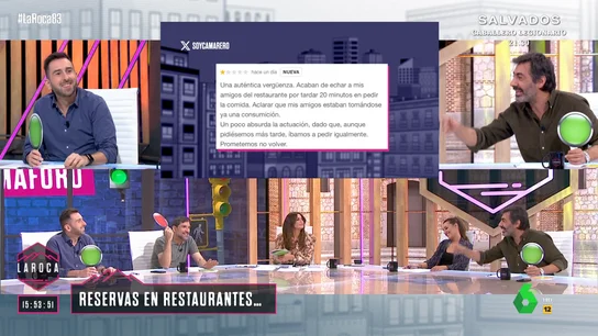 LA ROCA- Mesa en un restaurante, Juan del Val opina LA ROCA- Mesa en un restaurante, Juan del Val opina