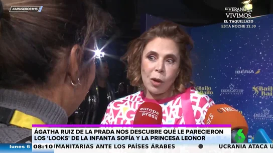 Ágatha Ruíz de la Prada sorprende al decir esto sobre los trajes blancos de la reina Letizia y la princesa Leonor Ágatha Ruíz de la Prada sorprende al decir esto sobre los trajes blancos de la reina Letizia y la princesa Leonor
