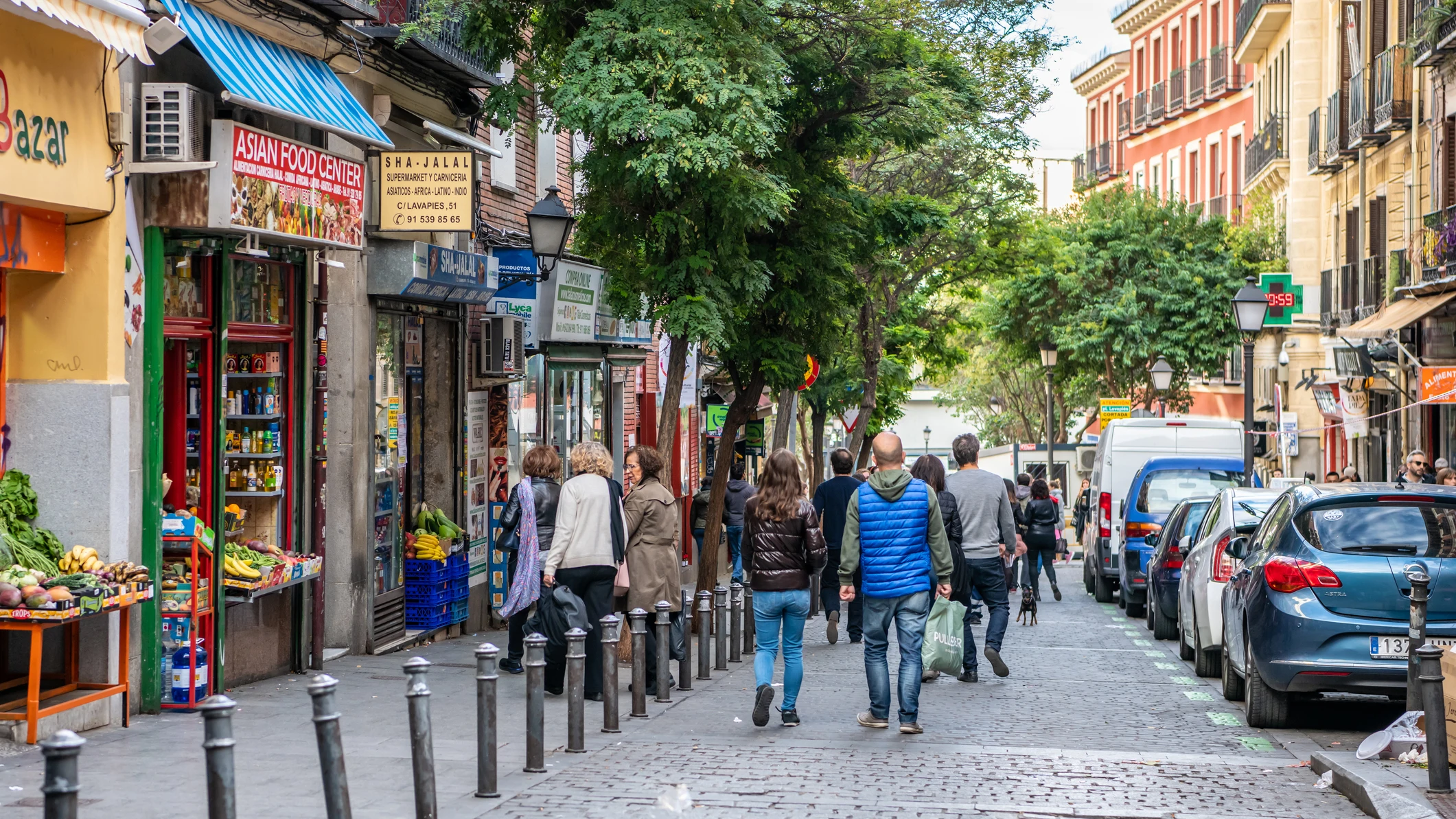 Calle del barrio de Lavapi&eacute;s en Madrid