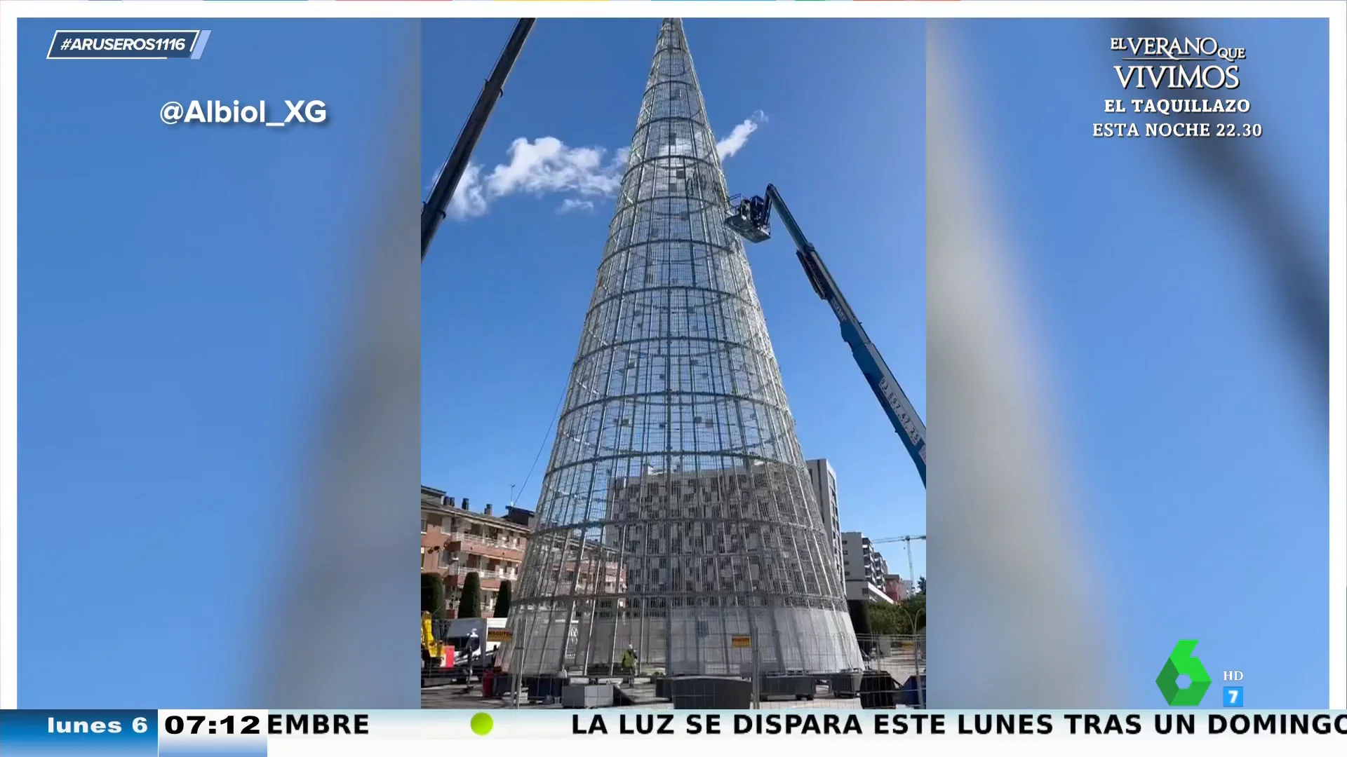 El "exagerado" pique entre Badalona y Vigo por tener el árbol de Navidad más grande: así presume Albiol a 6 de noviembre