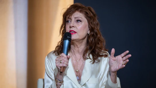 Susan Sarandon, durante la entrega de los premios Sant Jordi de Cinematografía en Barcelona, el 25 de abril de 2023. Susan Sarandon, durante la entrega de los premios Sant Jordi de Cinematografía en Barcelona, el 25 de abril de 2023.