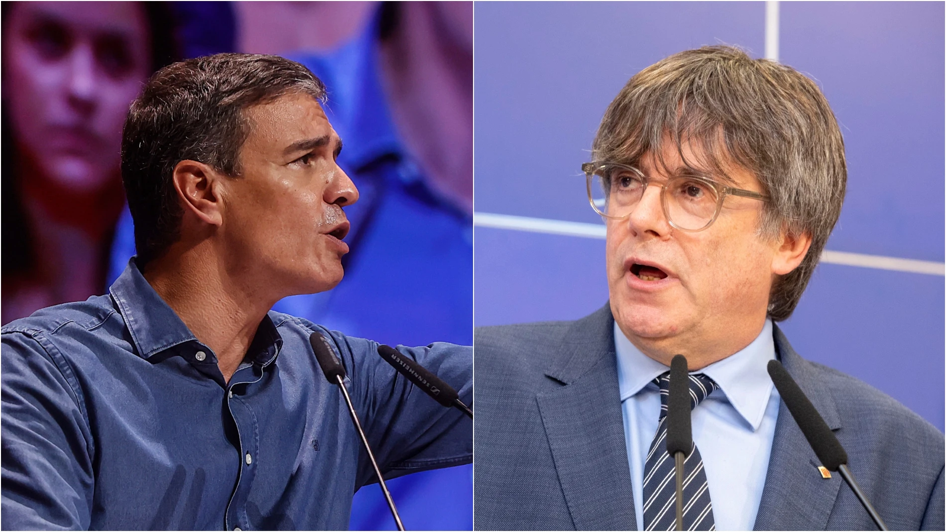 Pedro Sánchez y Puigdemont