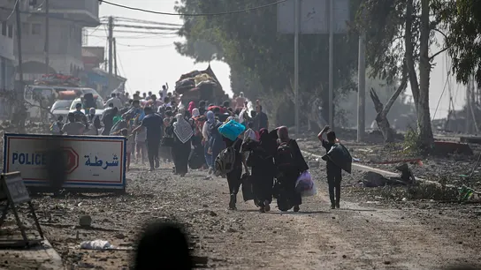 Imagen de archivo de ciudadanos de Gaza desplazados. Imagen de archivo de ciudadanos de Gaza desplazados.