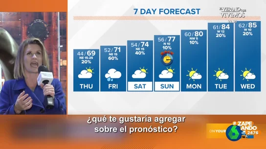 La 'salvaje' compañera de una reportera americana durante una conexión en directo La 'salvaje' compañera de una reportera americana durante una conexión en directo