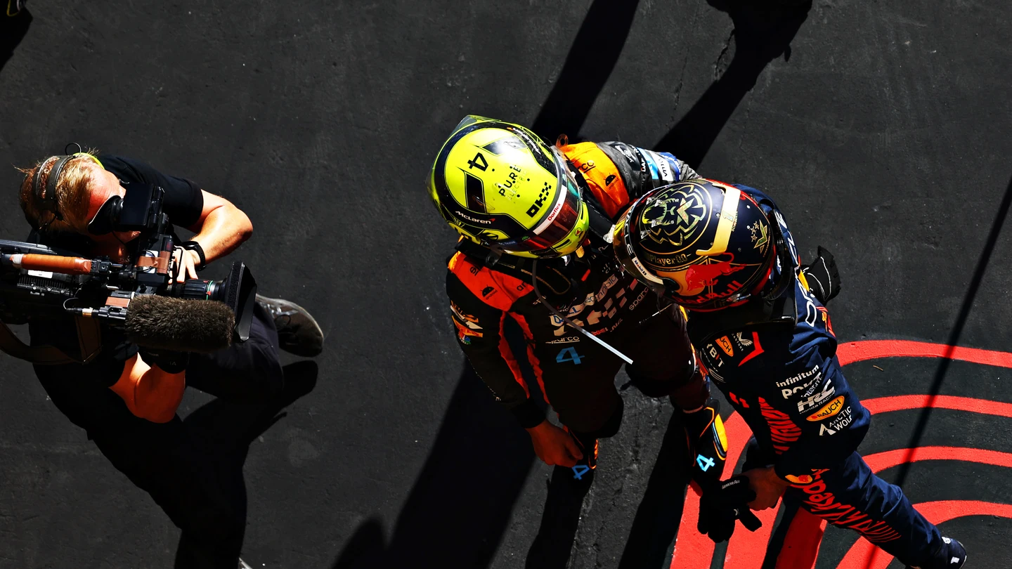 Lando Norris y Max Verstappen en el GP de Brasil F1 Lando Norris y Max Verstappen en el GP de Brasil F1