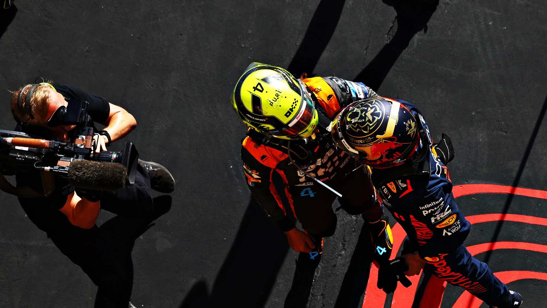 Lando Norris y Max Verstappen en el GP de Brasil F1
