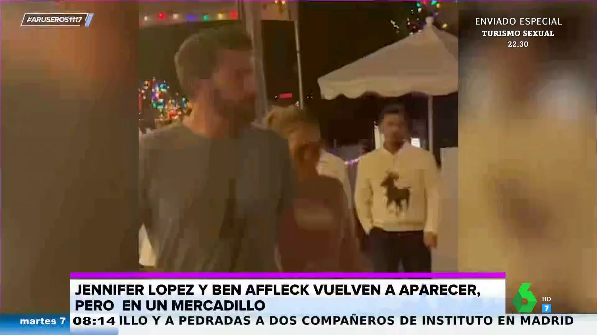 Jennifer López y Ben Affleck han visitado un mercadillo