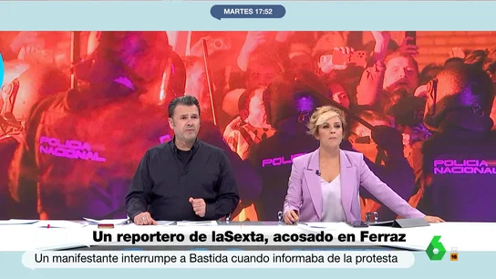 Cristina Pardo, tras el acoso al reportero Javier Bastida: "No me ha quedado clara su opinión sobre Otegi" Cristina Pardo, tras el acoso al reportero Javier Bastida: "No me ha quedado clara su opinión sobre Otegi"