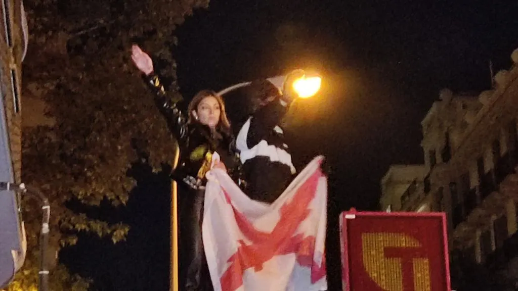 Isabel Peralta, en la manifestación contra la amnistía en Madrid