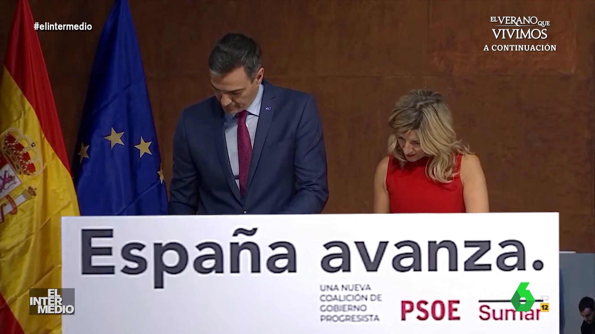 En este montaje de El Intermedio, Pedro Sánchez y Yolanda Díaz se unen para buscar una imaginativa nueva forma de conseguir fondos para las arcas públicas. Su sorprendente iniciativa, en este vídeo.