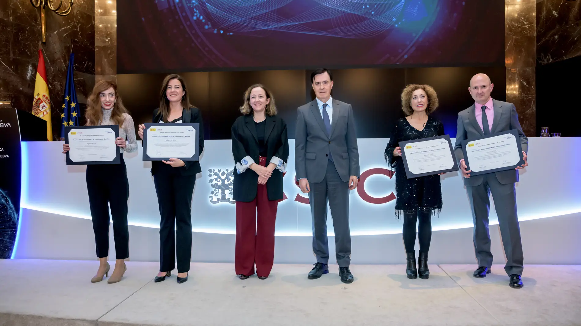 Galardonados en los Premios de Comunicación Científica CSIC-FBBVA