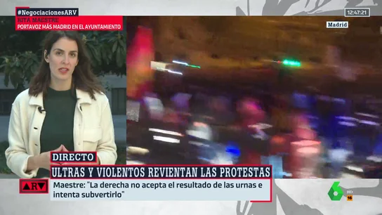 Rita Maestre tacha de "tarde y obligada" la condena del PP a las protestas: "Nos quieren arrinconar" Rita Maestre tacha de "tarde y obligada" la condena del PP a las protestas: "Nos quieren arrinconar"
