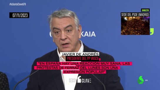 El presidente del PP vasco recula con los disturbios en Ferraz: de una "reacci&oacute;n muy sana" a una malinterpretaci&oacute;n