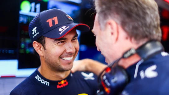'Checo' Pérez y Christian Horner 'Checo' Pérez y Christian Horner