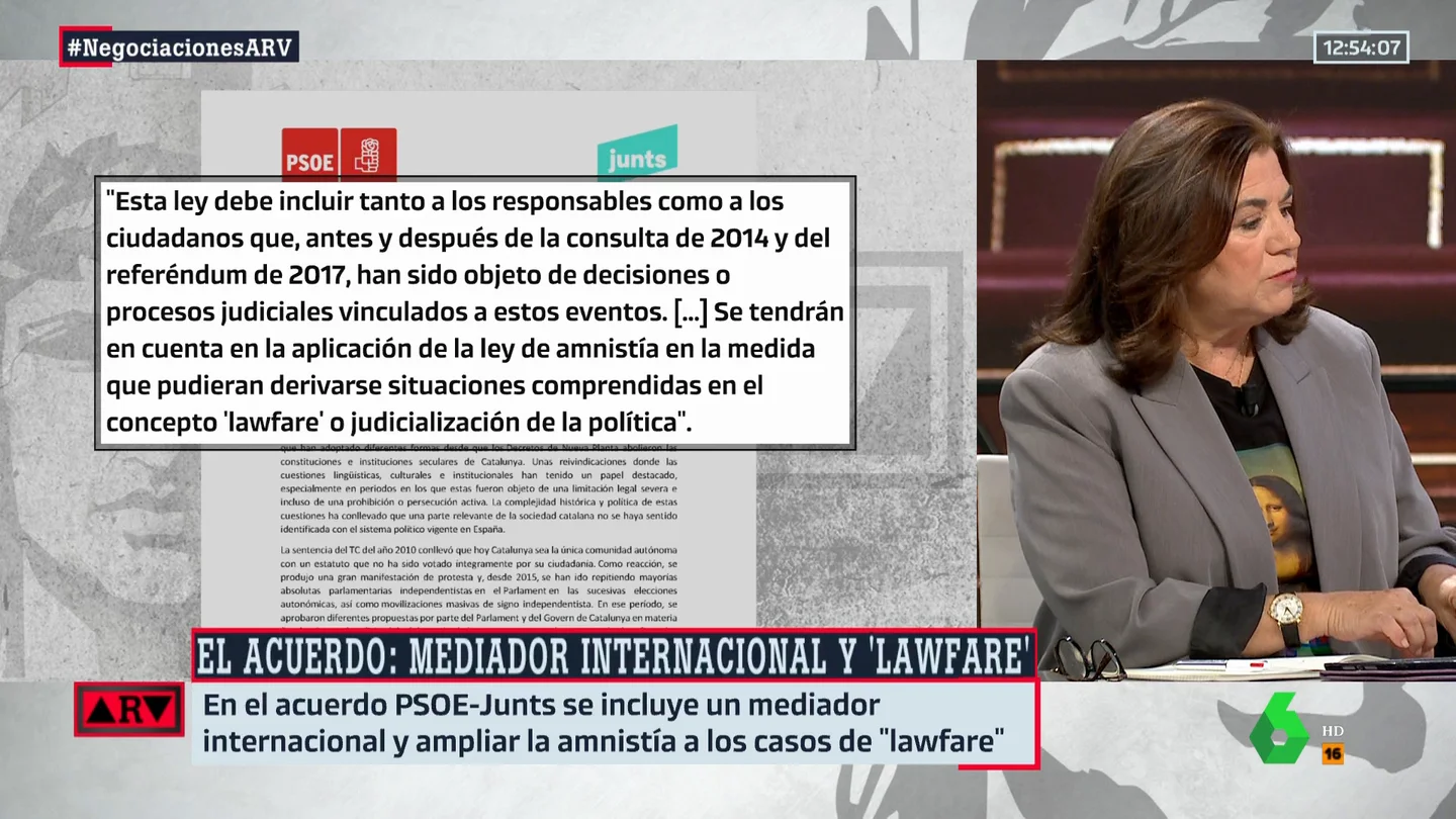 Lucía Méndez, sobre el pacto entre PSOE y Junts: "Para el partido socialista es una investidura muy amarga" Lucía Méndez, sobre el pacto entre PSOE y Junts: "Para el partido socialista es una investidura muy amarga"