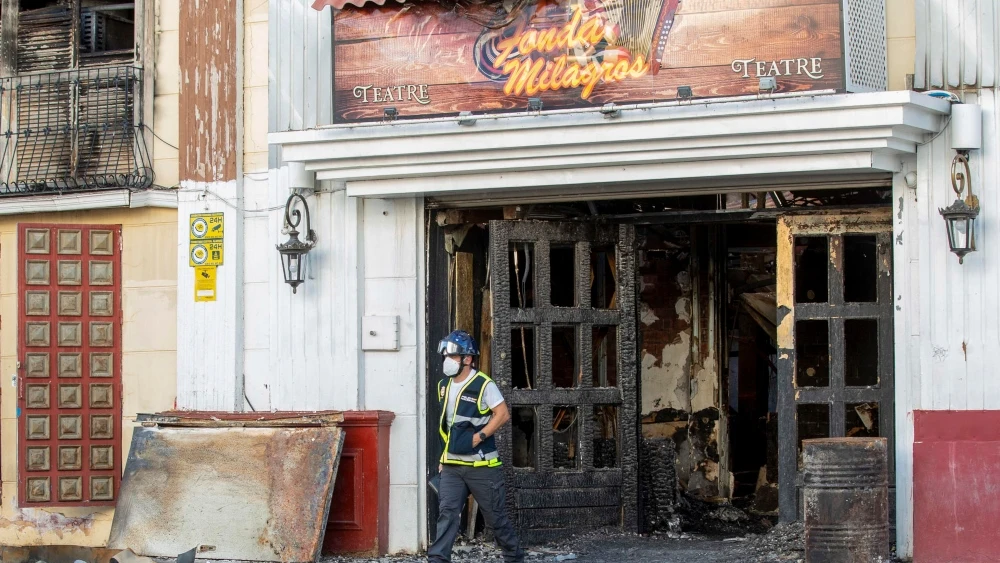 Imagen de archivo de discotecas Teatre y Fonda Milagros tras el incendio