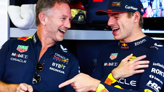 Christian Horner y Max Verstappen Christian Horner y Max Verstappen