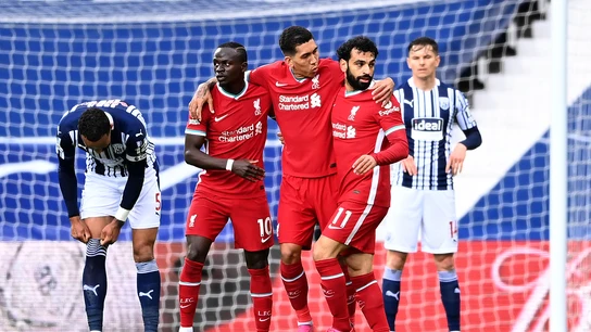 Sadio Mané, Roberto Firmino y Mohamed Salah Sadio Mané, Roberto Firmino y Mohamed Salah