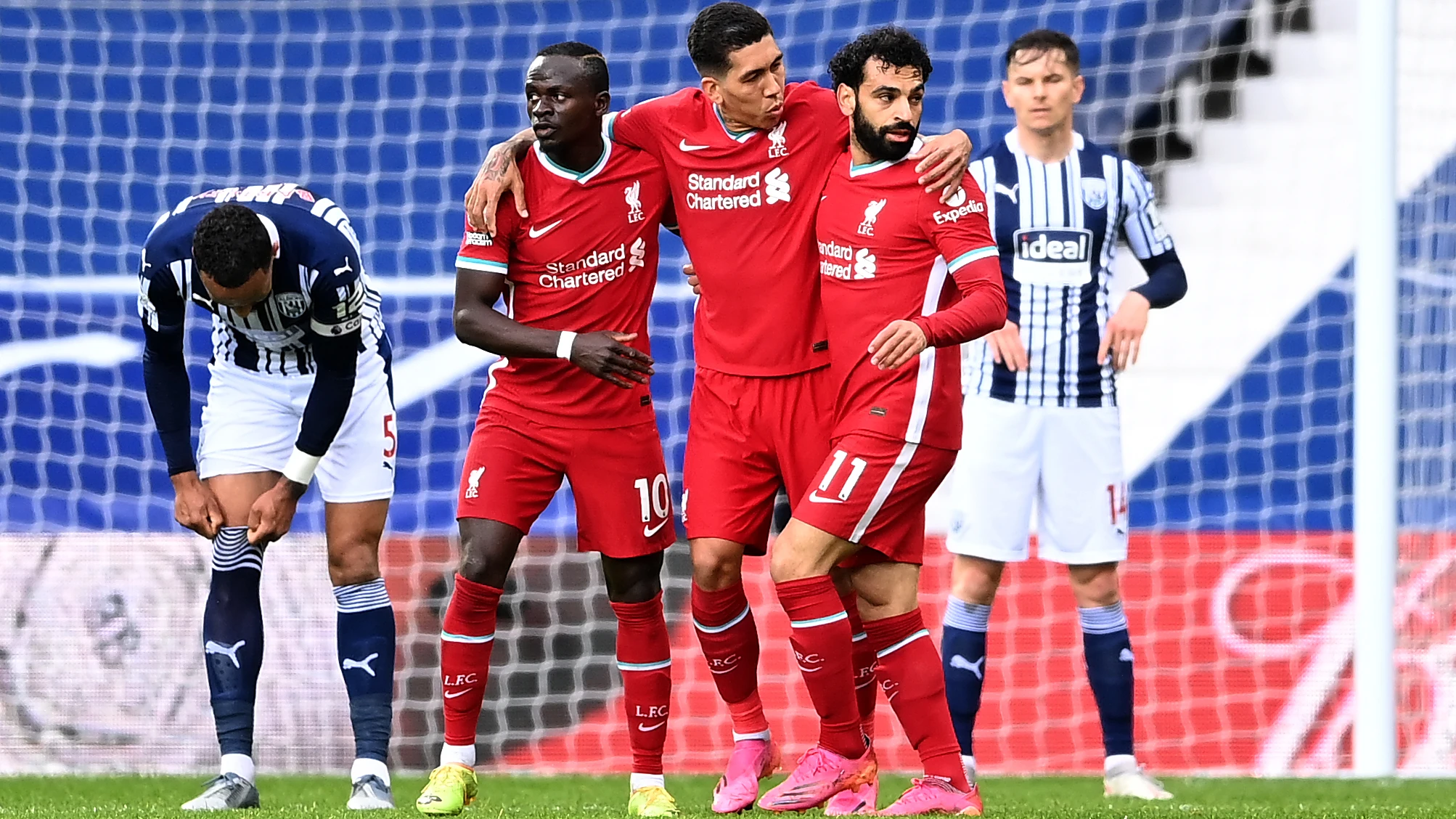 Sadio Mané, Roberto Firmino y Mohamed Salah