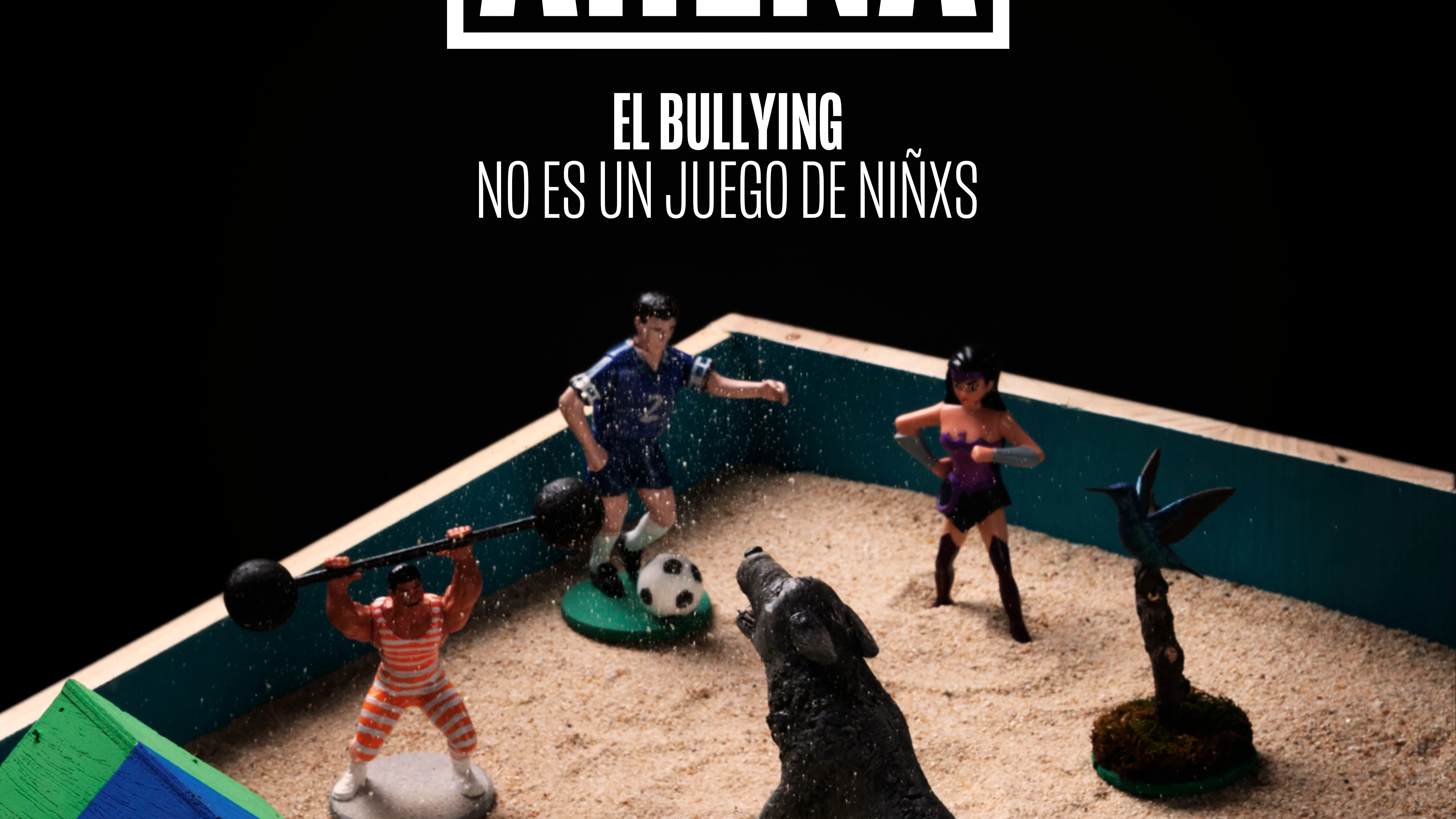 Cartel oficial de 'La caja de arena', la serie de atresplayer y Neox contra el bullying.