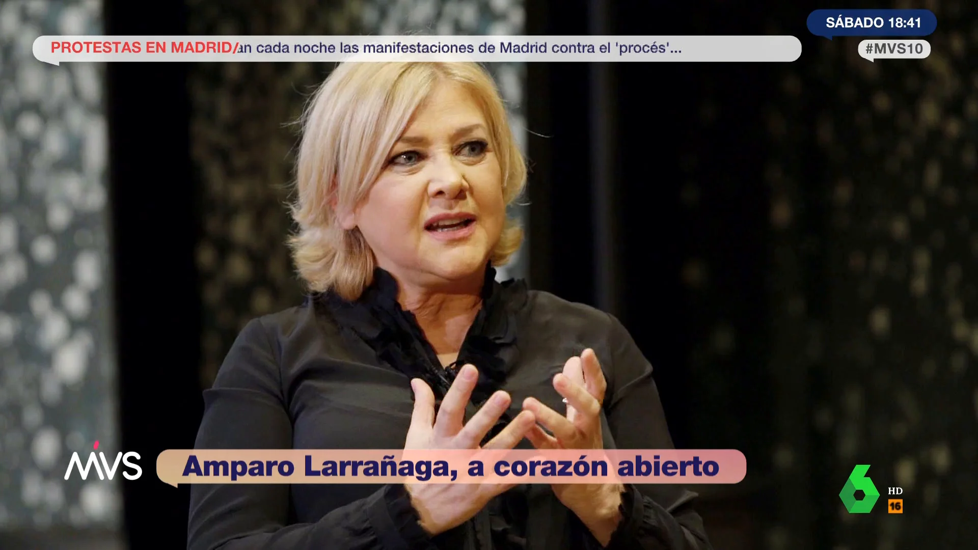 Amparo Larrañaga reflexiona sobre la crispación de los manifestantes en Ferraz