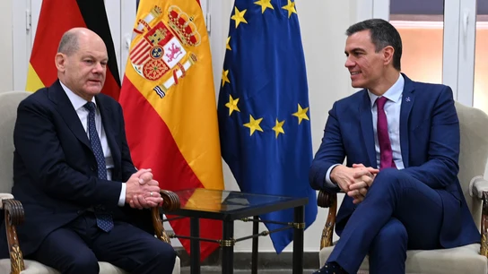 El presidente del Gobierno en funciones, Pedro Sánchez y el canciller federal de Alemania, Olaf Scholz, reunidos en Málaga. El presidente del Gobierno en funciones, Pedro Sánchez y el canciller federal de Alemania, Olaf Scholz, reunidos en Málaga.