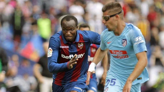 Dwamena, en un partido ante el Atlético Dwamena, en un partido ante el Atlético