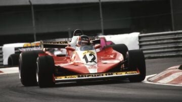 Gilles Villeneuve, en el Ferrari