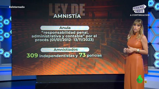 De su finalidad a el plazo de tramitación: Sandra Sabatés analiza los principales puntos de la ley de amnistía De su finalidad a el plazo de tramitación: Sandra Sabatés analiza los principales puntos de la ley de amnistía