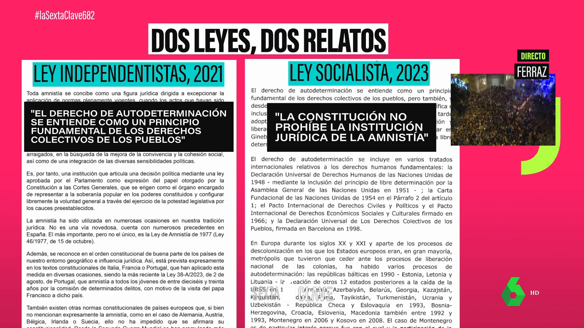 Dos leyes, dos relatos: comparando la ley de amnistía de los independentistas de 2021 con la actual del PSOE