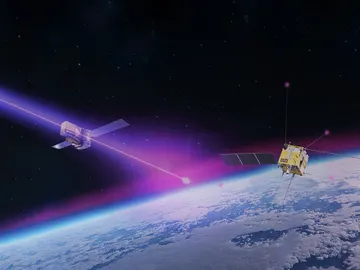 Ilustración de la potente ráfaga de rayos gamma que provocó una importante perturbación en la ionosfera de nuestro planeta. / ESA/ATG Europe Ilustración de la potente ráfaga de rayos gamma que provocó una importante perturbación en la ionosfera de nuestro planeta. / ESA/ATG Europe