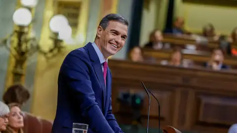 Pedro Sánchez durante el debate de investidura