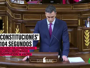 Pedro Sánchez repite la palabra &#39;Constitución&#39; 14 veces en menos de dos minutos para defender la amnistía