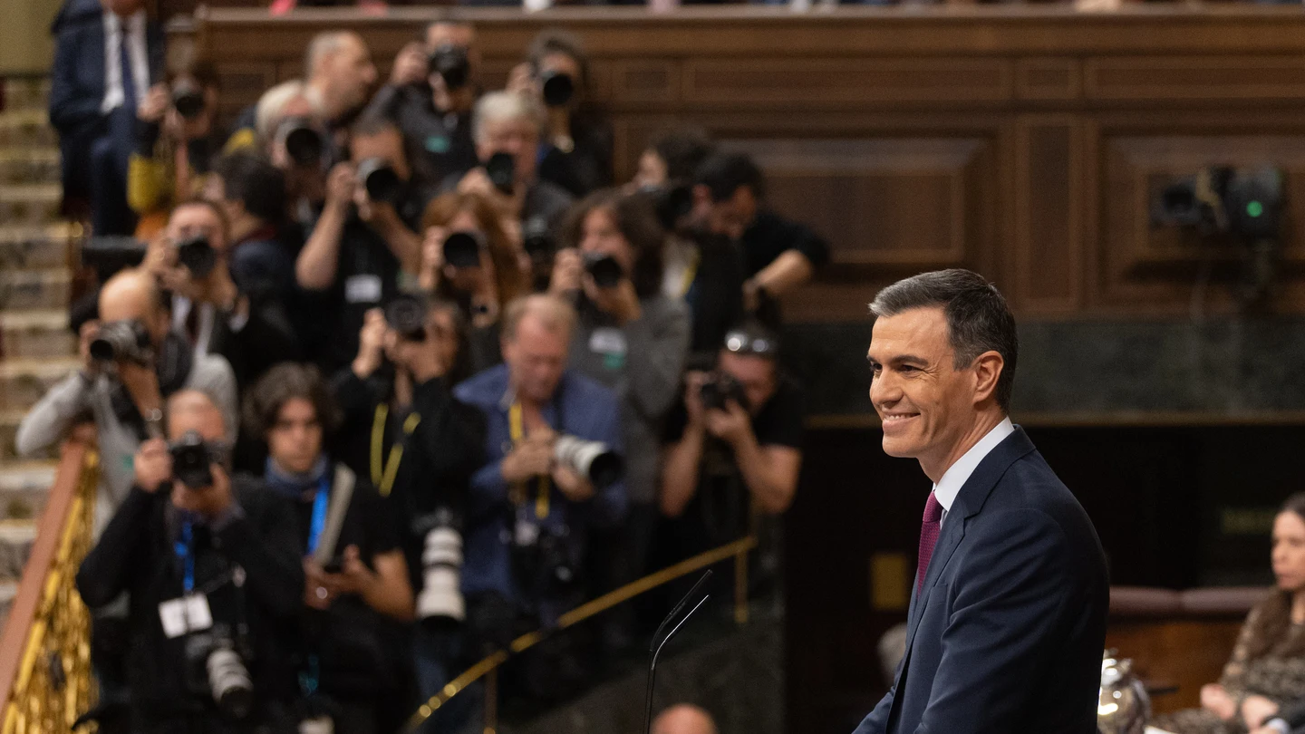 El presidente del Gobierno, Pedro Sánchez, en su debate de investidura El presidente del Gobierno, Pedro Sánchez, en su debate de investidura
