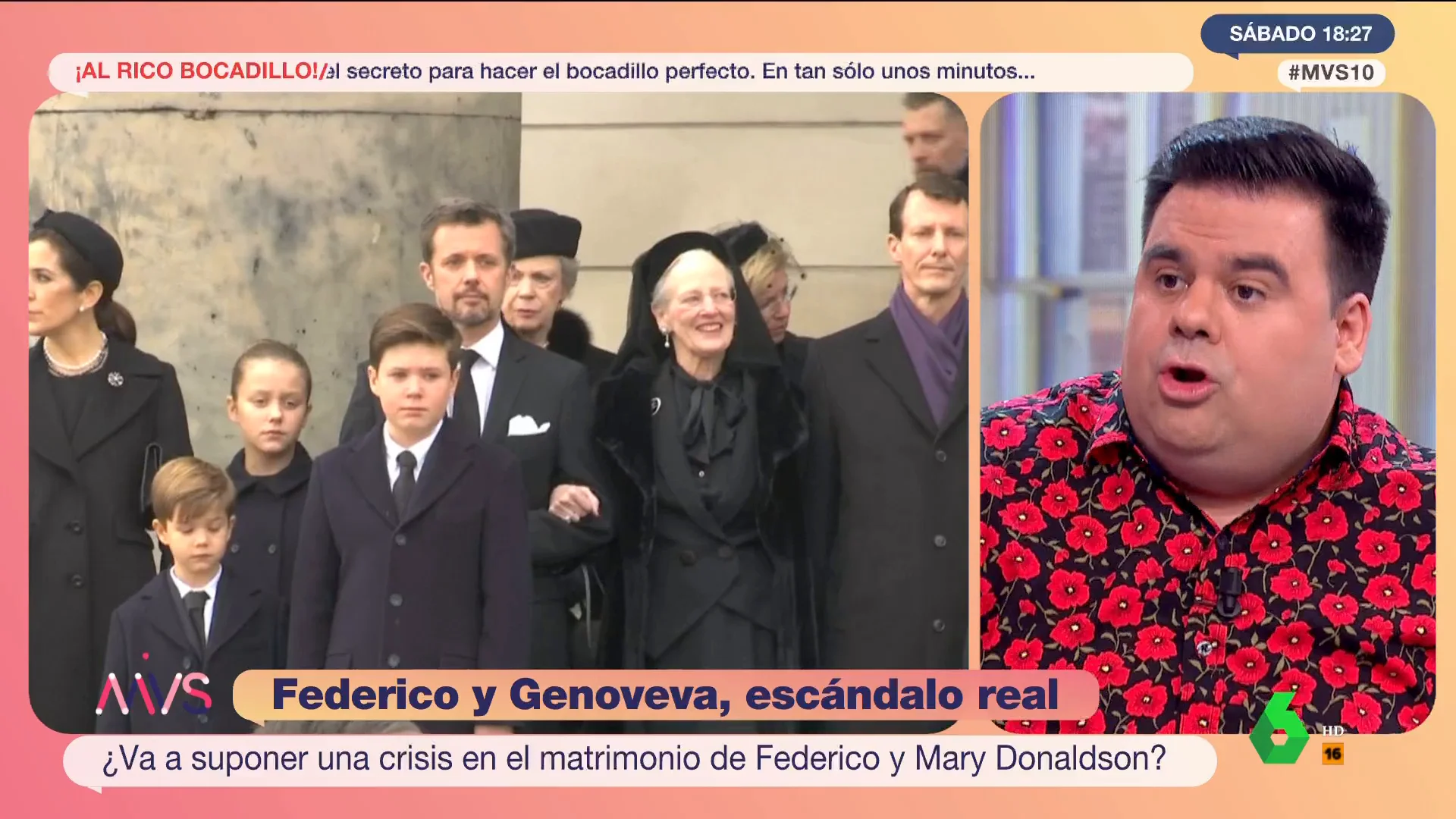 Alberto Guzmán critica a Federico de Dinamarca por pasar la noche en casa de Genoveva Casanova